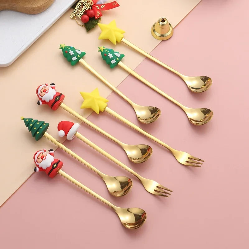 Stainless Steel Christmas Flatware Set