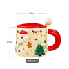 Christmas Themed Ceramic Mug with Magnetic Spoon