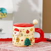 Christmas Themed Ceramic Mug with Magnetic Spoon