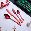 Festive Stainless Steel Flatware Set