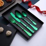 Festive Stainless Steel Flatware Set