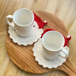Handmade Crochet Santa Coaster