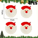 Handmade Crochet Santa Coaster