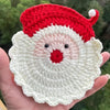 Handmade Crochet Santa Coaster