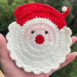 Handmade Crochet Santa Coaster