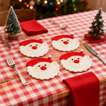 Handmade Crochet Santa Coaster