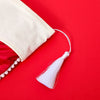 Velvet Christmas Stockings With Pom Pom Trim