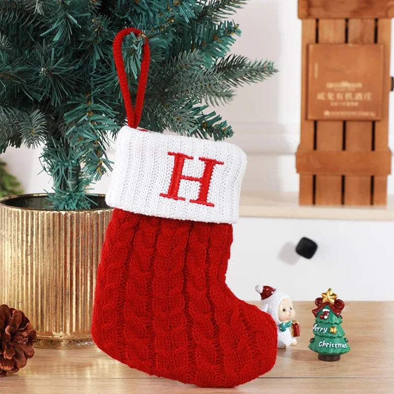 Knitted Christmas Stocking Tree Pendant