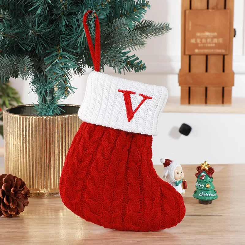 Knitted Christmas Stocking Tree Pendant