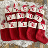 Knitted Snowflake Christmas Stocking