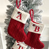 Knitted Snowflake Christmas Stocking