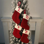 Knitted Snowflake Christmas Stocking