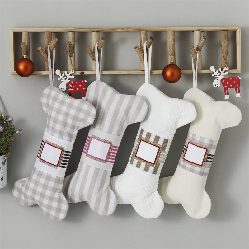 Plaid Dog Christmas Stocking