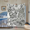 Christmas Santa Printed Flannel Blanket