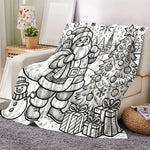 Christmas Santa Printed Flannel Blanket