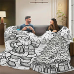 Christmas Santa Printed Flannel Blanket