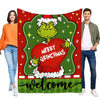 Cozy Grinch Holiday Throw Blanket