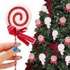 Glittery Plastic Candy Cane Christmas Ornament