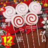 Glittery Plastic Candy Cane Christmas Ornament