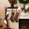Glittery Plastic Candy Cane Christmas Ornament