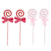 Glittery Plastic Candy Cane Christmas Ornament