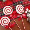 Glittery Plastic Candy Cane Christmas Ornament
