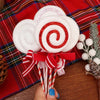 Glittery Plastic Candy Cane Christmas Ornament