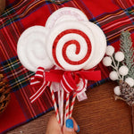 Glittery Plastic Candy Cane Christmas Ornament