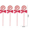 Glittery Plastic Candy Cane Christmas Ornament