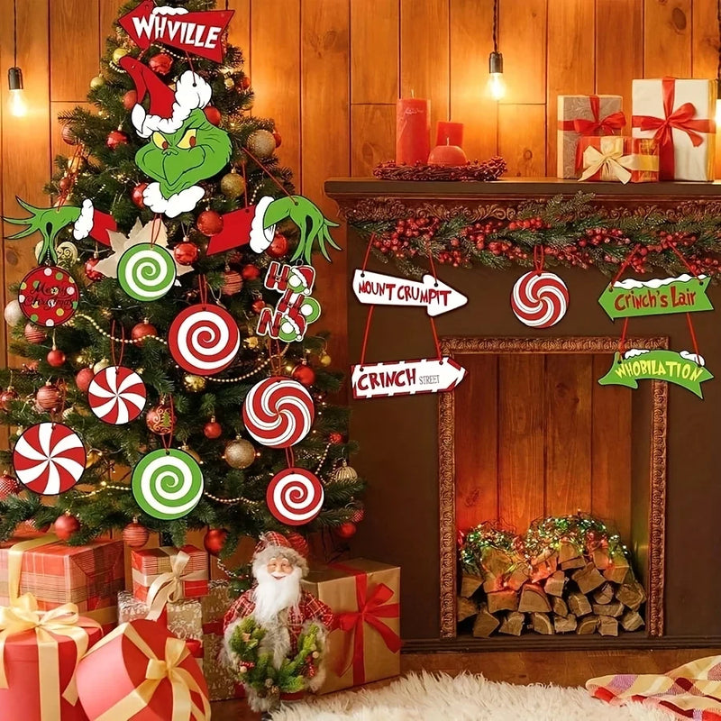 Grinch Christmas Tree Ornament Set