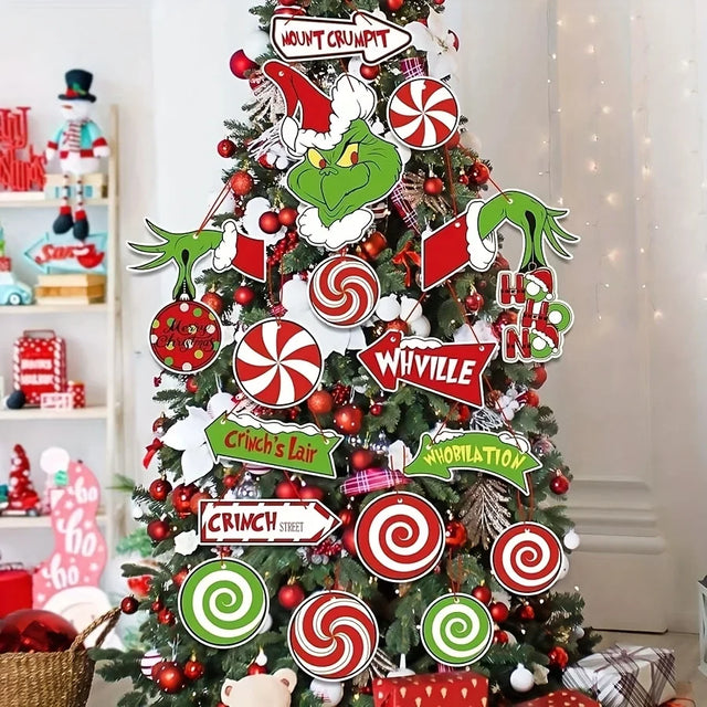 Grinch Christmas Tree Ornament Set