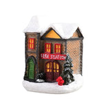 LED Resin Village House Ornament